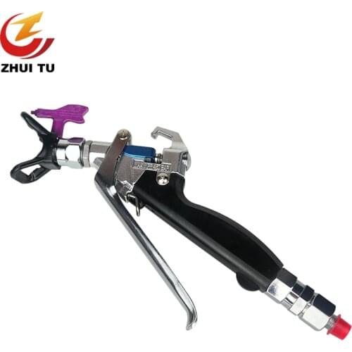 ZHUI TU 7250PSI Boutique Airless Spray Gun Stainless Steel 450BAR Straight Shank Paint Spray Gun Putty Guns For Airless Sprayer