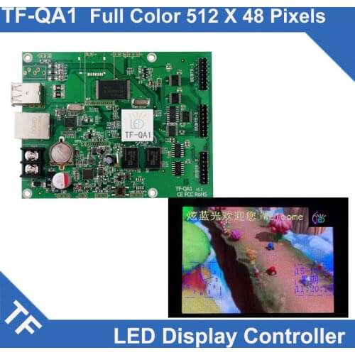TF-QA1 Longgreat TF USB Ethernet port Full color LED display asynchronous control card 512*48, 384*96