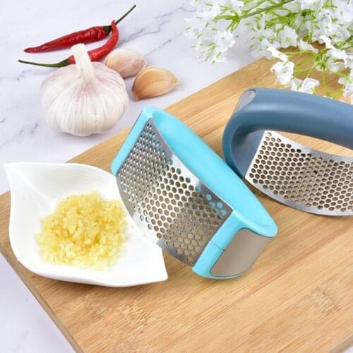 Stainless Steel Garlic Press Manual Garlic Chopper Crusher Ginger Press Kitchen Accessories Vegetable Tools