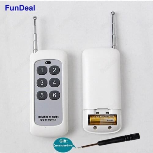 433Mhz 6Ch Wireless RF Remote Control Learning Code EV1527 PT2264 For Garage Door Controller Alarm 433 Receiver Included Battery