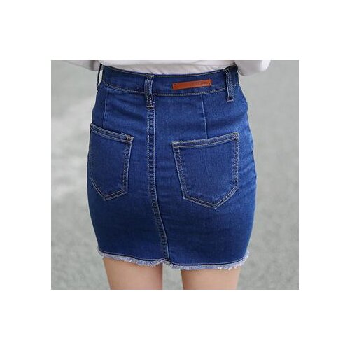 Purple Pearl Denim Skirts For Women