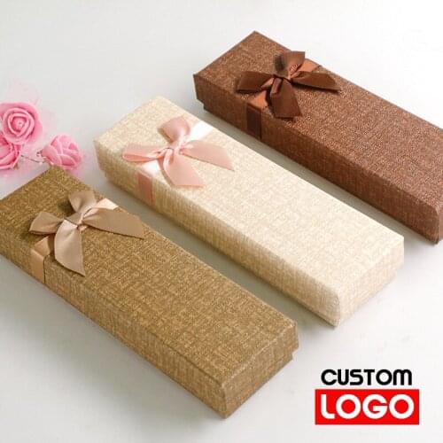 Bowknot Pen Box Hard Paper Box World Cover Gift Box Girly Heart Cute Packaging Box