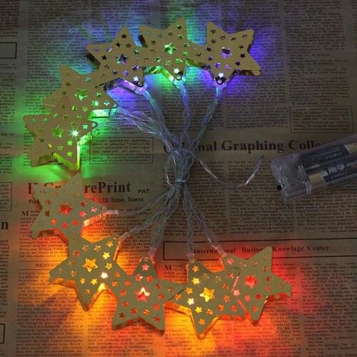 Ramadan Decorations Star Led String Lights EID Mubarak Decor Islam Muslim Event Party Supplies Eid Al-Fitr Home Decor Dropship