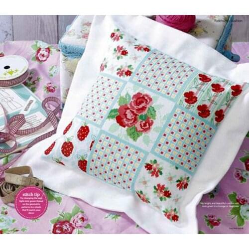 -Fresh Red Flower Huochen only kit no pillow Counted Cross Stitch 11CT 14CT 18CT Cross Stitch Kits Embroidery Needlework Sets