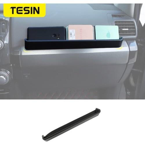 TESIN Car Co-Pilot Armrest Grab Handle Storage Box Passenger Organizers for Toyota 4Runner 2014 Up ABS Car Interior Accessories