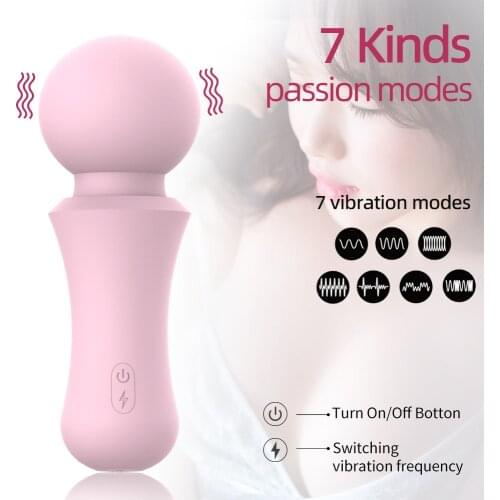Magic Wand Vibrators for Women USB Charge Mini AV Stick Female G Spot Massager Clitoris Stimulator Adult Sex Toys for Woman