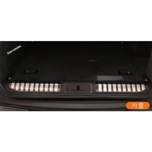 Lapetus Rear Bumper Door Sill Protect Cover Trim 2 Choice Fit For RANGE ROVER Sport 2014 2015 2016 2017 / Stainless Steel