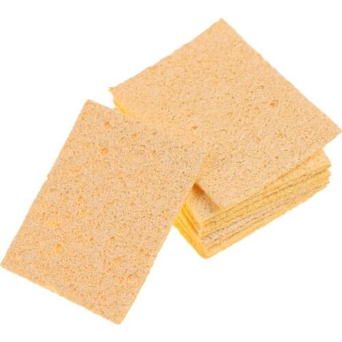 10pcs/lot 35x50mm Solder Iron Tip Welding PCB Cleaning Pads Universal Soldering Iron Replacement Sponges