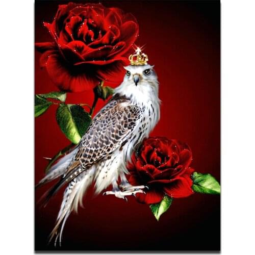 100% Full Round 5D DIY Diamond Painting bird and roses Embroidery Rhinestone pictures Diamond Painting Cross Stitch Mosaic