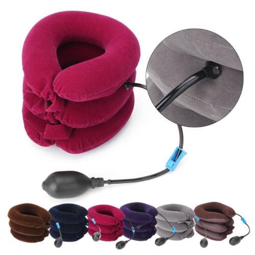 2020 Inflatable Pillow Cervical Collar Neck Relief Traction Brace Support Stretcher Device Use In Working Driving U Shape Pillow