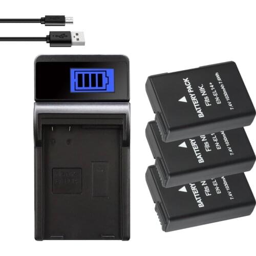 EN-EL14 EN-EL14a Battery for Nikon P7200 P7700 P7100 D5100 D5200 D5500 D5600 D5300 D3100 D3200 D3300 Batteries 1030mAh