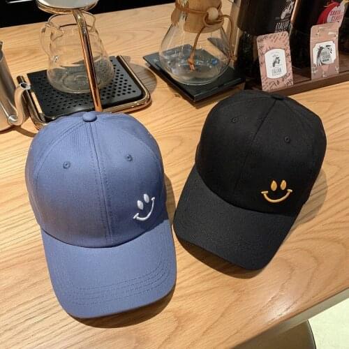 Fashion smiling face cap letter embroidery baseball caps for women men new dad hat hip hop snapback hats summer spring golf cap