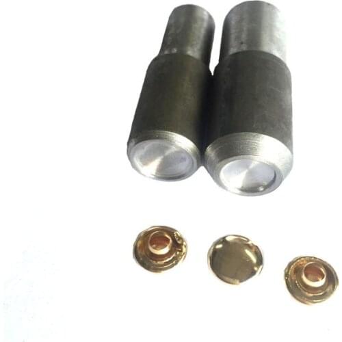 Double cap rivets setting tool cap snap rivet punch setter hand tool Steel spike studs for leather craft