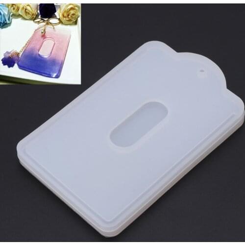 7cmx10.8cm Card Set Pocket ID Holder Pendant Expoxy Resin Silicone Mold Jewelry Making Resin Craft Handmade DIY Tool