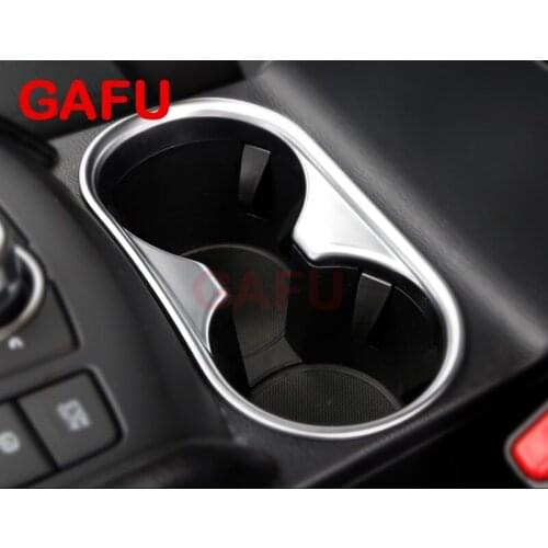 ABS Chrome Interior Water Cup Holder Trim Cover FOR 2017 2018 MAZDA CX-5 CX5 Car Accessories