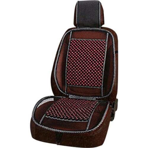 Summer Car Seat Covers Wooden Bead Massage Seat Mat Breathable Cooling Cushion Vehicle Accessories