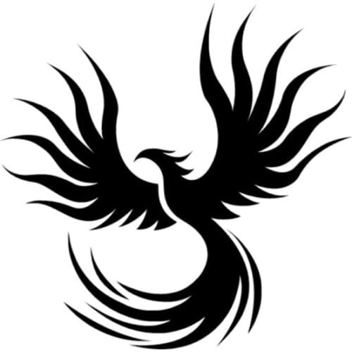 Fashion Animal Flaming Phoenix Bird Car Sticker Windshield Bumper Motorcycle Decor KK Vinyl Cover Scratches Waterproof PVC