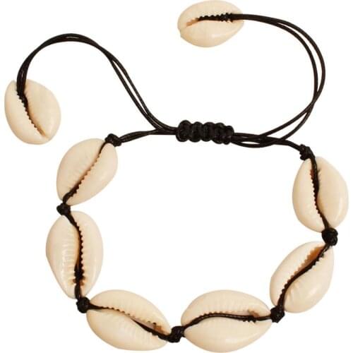 Bohemia Vintage Shell Rope Chain Bracelet Women Beach Sea Shell Bracelet Anklet Jewelry Party Gift Wholesale