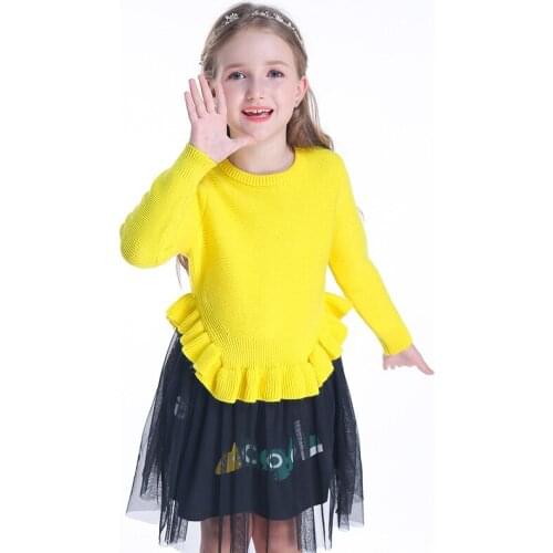 Autumn Spring Baby Girls Clothes Pullover Christmas Knitted Sweater Kids Long Sleeve Casual Warm Sweaters+Skirt Sets 3-10T