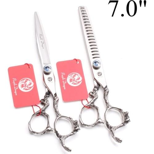 Z9006 7" 19.5cm 440C Purple Dragon Hairdressing Scissors Haircut Set Cutting Shears Thinning Scissors Professional Hair Scissors