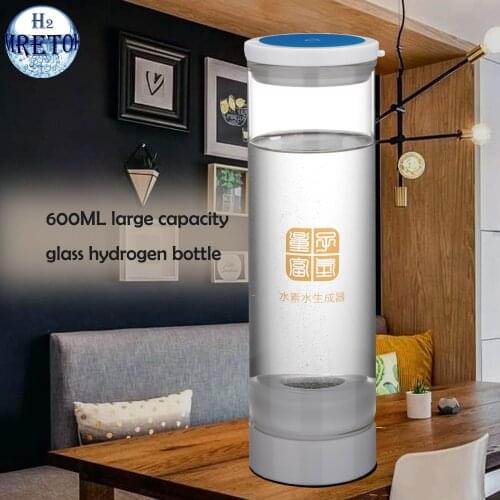 Portable USB Charge Hydrogen Rich Generator Water Bottle 600ml ORP Alkaline H2 Drinking Cup PEM Electrolysis Ionizer Anti-Aging