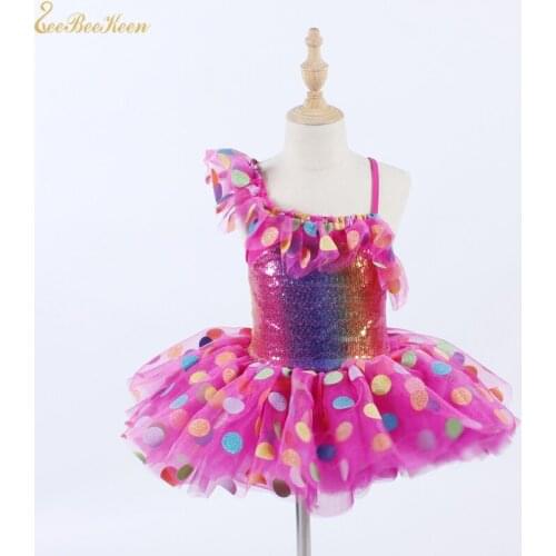 Professional Ballet Tutu Dress For Girls Rose Irregular sling sequins Stage Peformance Dance Wear Women Tutu Ballet Dance Dress
