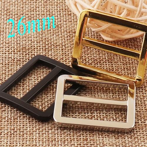 10 PCS Slide Buckles Strap Fasteners Adjuster Silver/Gold/Black Belt Bag Luggage Straps Metal Purse strap Adjuster 1" Buckle