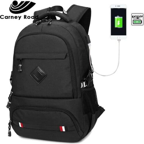 Carney road High Quality 14 15 inch Laptop Backpack USB Charging Backpack Men Travel Backpack Waterproof School Bag Male Mochila