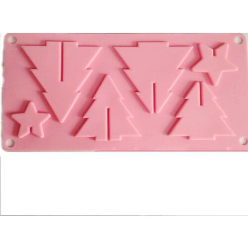 Silicone Mold Chocolate Fondant Cake 3d Chocolate Mold Christmas Silicon Tree Shape Chocolate Cake Cake Decoration Tools KC1167