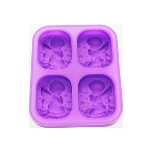 Baby Boy Girl Angel Rectangular Soap Mold Silicone Candle for Homemade Craft