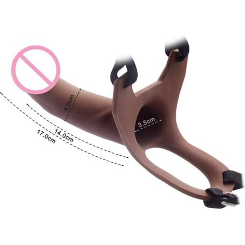 New Realistic Strap on Dildo Male Silicone Hollow Dildo Strapon Harness Penis Enlarger Extender Sex Toys for Man Gay Sex Shop