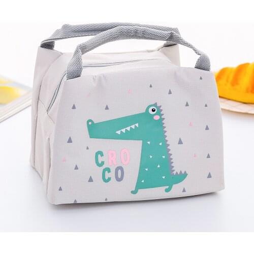 Cartoon Cute Lunch Bag For Women Girl Kids Children Thermal Insulated Box Tote Food Picnic Milk Bottle Bento Handbag