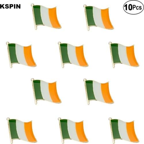 Ireland Flag Lapel Pin Flag badge Brooch Pins Badges 10Pcs a Lot
