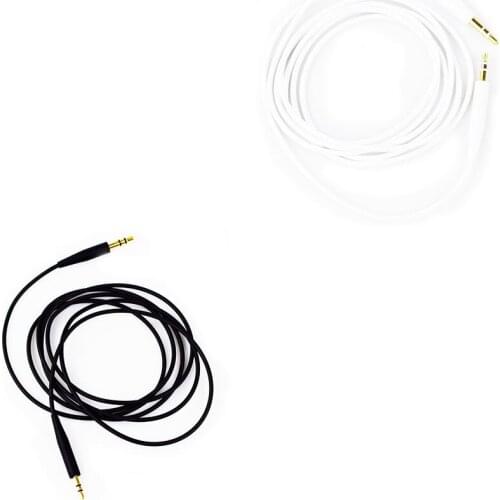 UEHSDAY 140 CM Black / White Replacement Audio Cable For Bose On-Ear 2 OE2 OE2i QC25 QC35 Soundlink SoundTrue Headphones