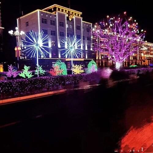 Outdoor Usage LED Fireworks Light Christmas Tree Light 20pcs Branches 2m Height Waterproof IP65 Garden Landscape Decoration