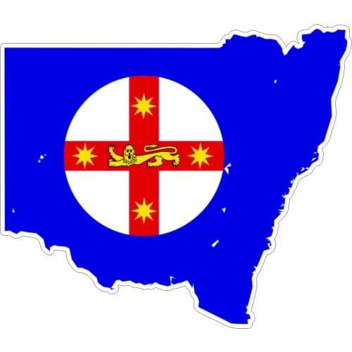 Sticker car moto map flag vinyl outside wall decal new south wales australia