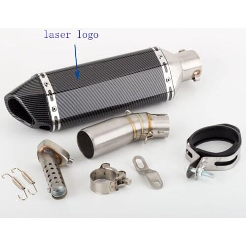 Motorcycle exhaust muffler and middle link pipe with DB killer escape moto slip on for C400X C400GT 2018 2019 2020 years