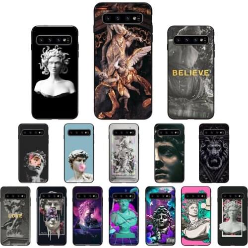 YNDFCNB Vintage Plaster Statue David Phone Case for Samsung S6 S6edge Plus S7 S7edge S8 S9 S10 S10E S20 Plus Ultra
