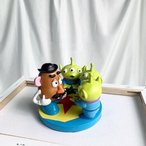 1PCS 9cm Disney Toy Story Mr. potato three eyes resin tabletop decoration home decoration childrens birthday gift