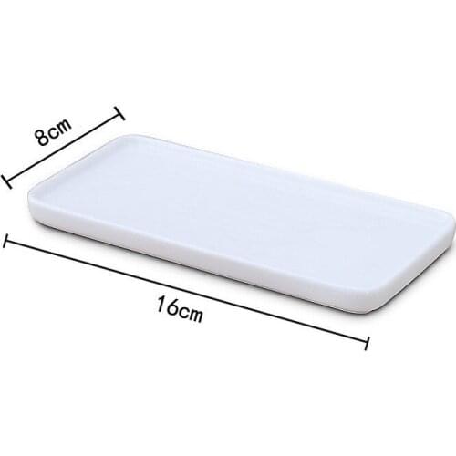 1PcsCreative Bathroom Toothbrush Ceramic Base White Porcelain Trays Rectangle Holder Stand Sanitary Storage Bathroom Accessories
