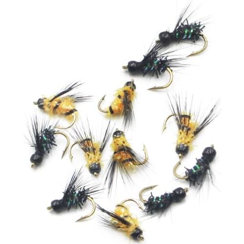 10pcs Artificial Insect Bumble Bee Soft Fishing Lures Baits Fly Trout Artificial Outdoor Fishing Insects Baits Lure Set