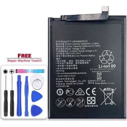 3340mAh HB356687ECW Replacement Battery For Huawei Nova 2 Plus/Nova 2i/ G10/Mate 10 Lite/ Honor 7x/Honor 9i Tracking Number