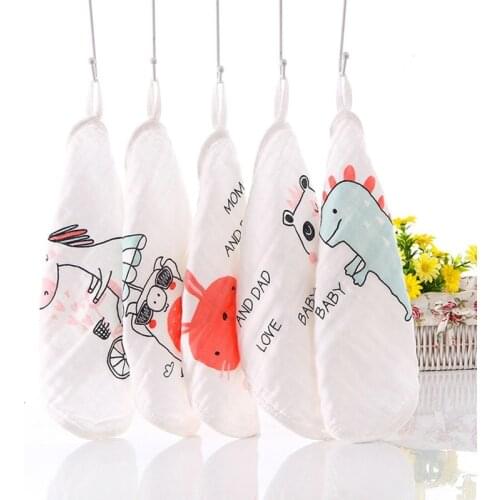 5Pcs Six-Layer Gauze Saliva Wipe Face Towel Baby Bibs Scarf Muslin Washcloths F3ME