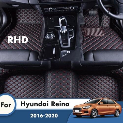 RHD Car Floor Mats For Hyundai Reina 2020 2019 2018 2017 2016 Carpets Rugs Auto Interior Accessories Pedals Covers Automobiles