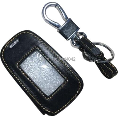 Genuine Leather Key Case for Starline A92 A94 A95 V62 A62 A64 V64 Car Alarm LCD Remote Control Keychain Transmitter Cover Bag