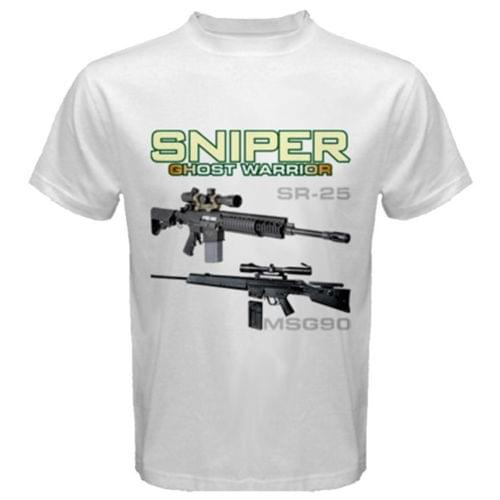 Sniper Ghost Warrior Sr-25 Dragunov Msg90 As50 T Shirt Men Casual 100% Cotton Tee Unisex Tees