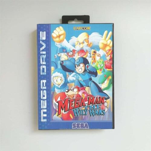 Mega Man The Wily Wars - EUR Cover With Retail Box 16 Bit MD Game Card for Sega Megadrive Genesis Video Game Console