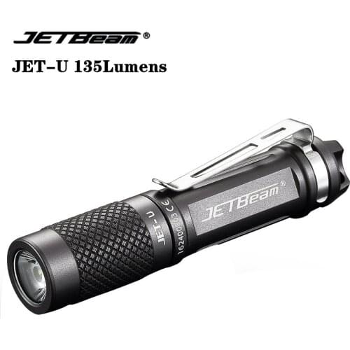 JETBeam JET-U Flashlight 135 Lumens CREE xp-G2 Led 3 LightIng Modes Rotary dimming Mini EDC Keychain Light