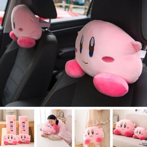 Kawaii plush hot selling in a variety of styles Kirby plush backpack blanket car pillow seat belt decoration gifts for girls