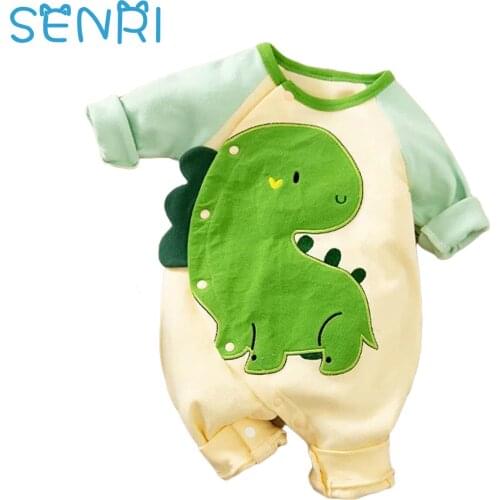 Cute Animal Dinosaur Cotton Baby Rompers For Kids Baby Infant Boy Girl Full Sleeve Jumpsuit Clothes For Newborn Toddler Overalls